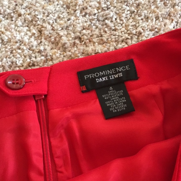 Prominence by Dane Lewis red oversized slit skirt - Picture 3 of 5